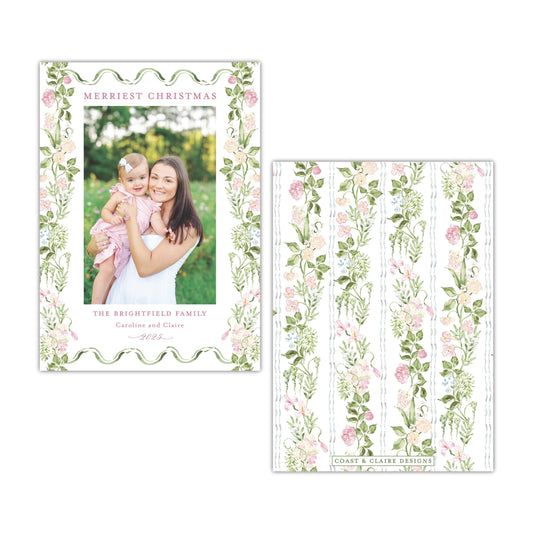 Blushing Bloom Holiday Card