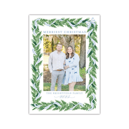 Night Before Blue Holiday Card