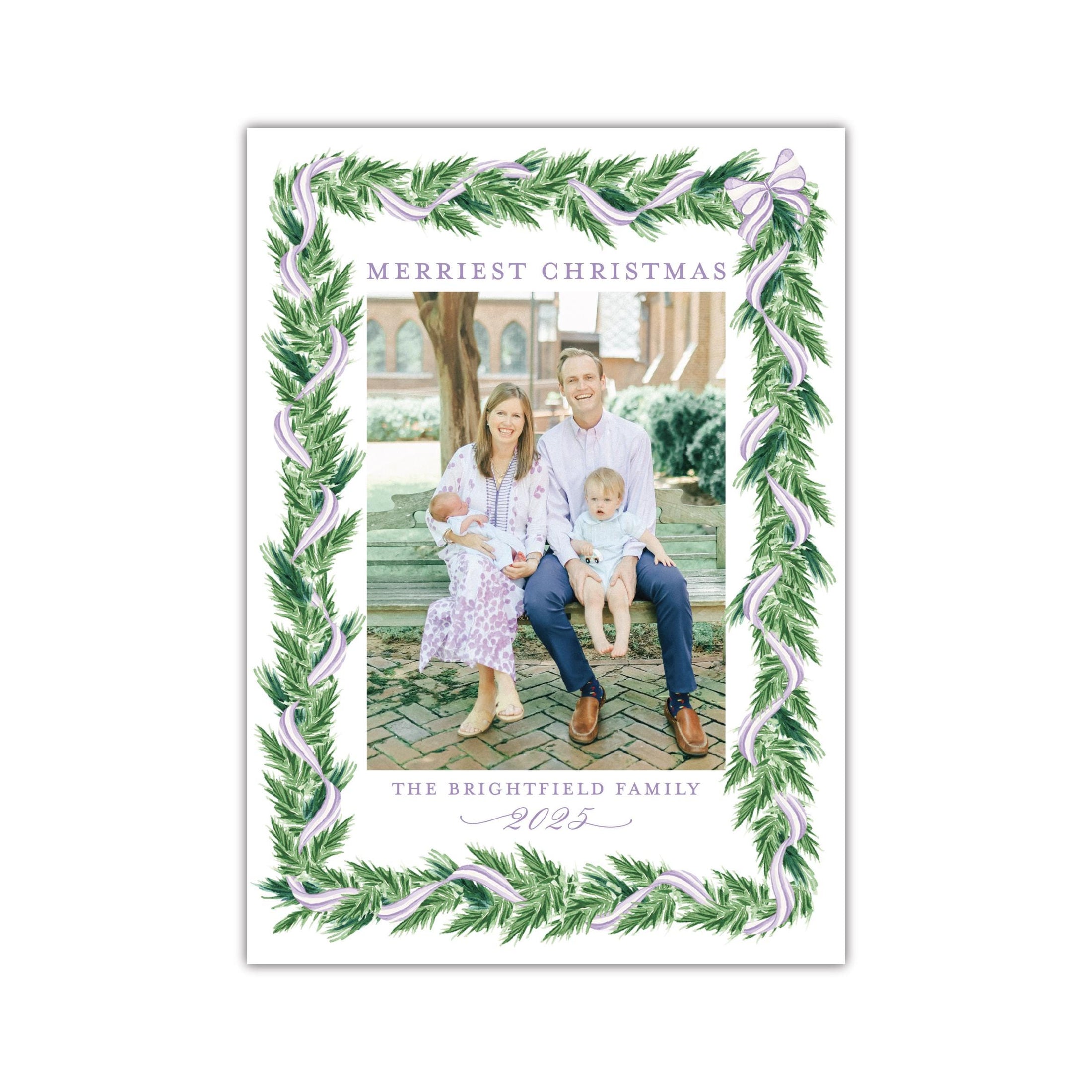 Night Before Purple Holiday Card
