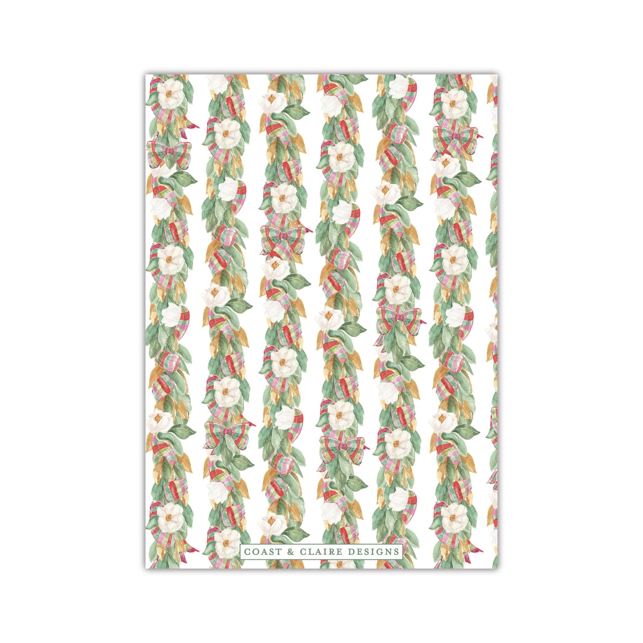 Magnolia Vertical Holiday Card