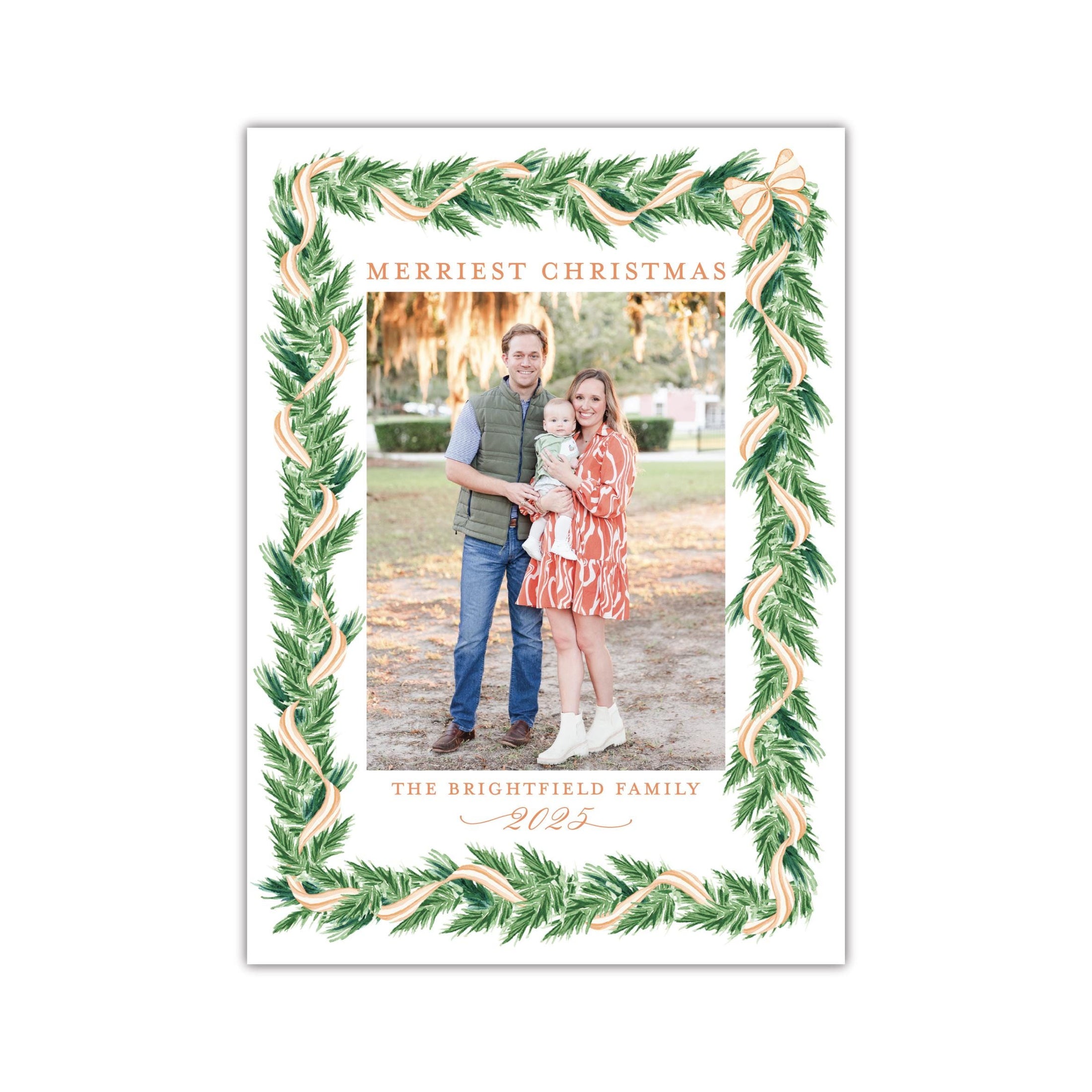 Night Before Orange Holiday Card