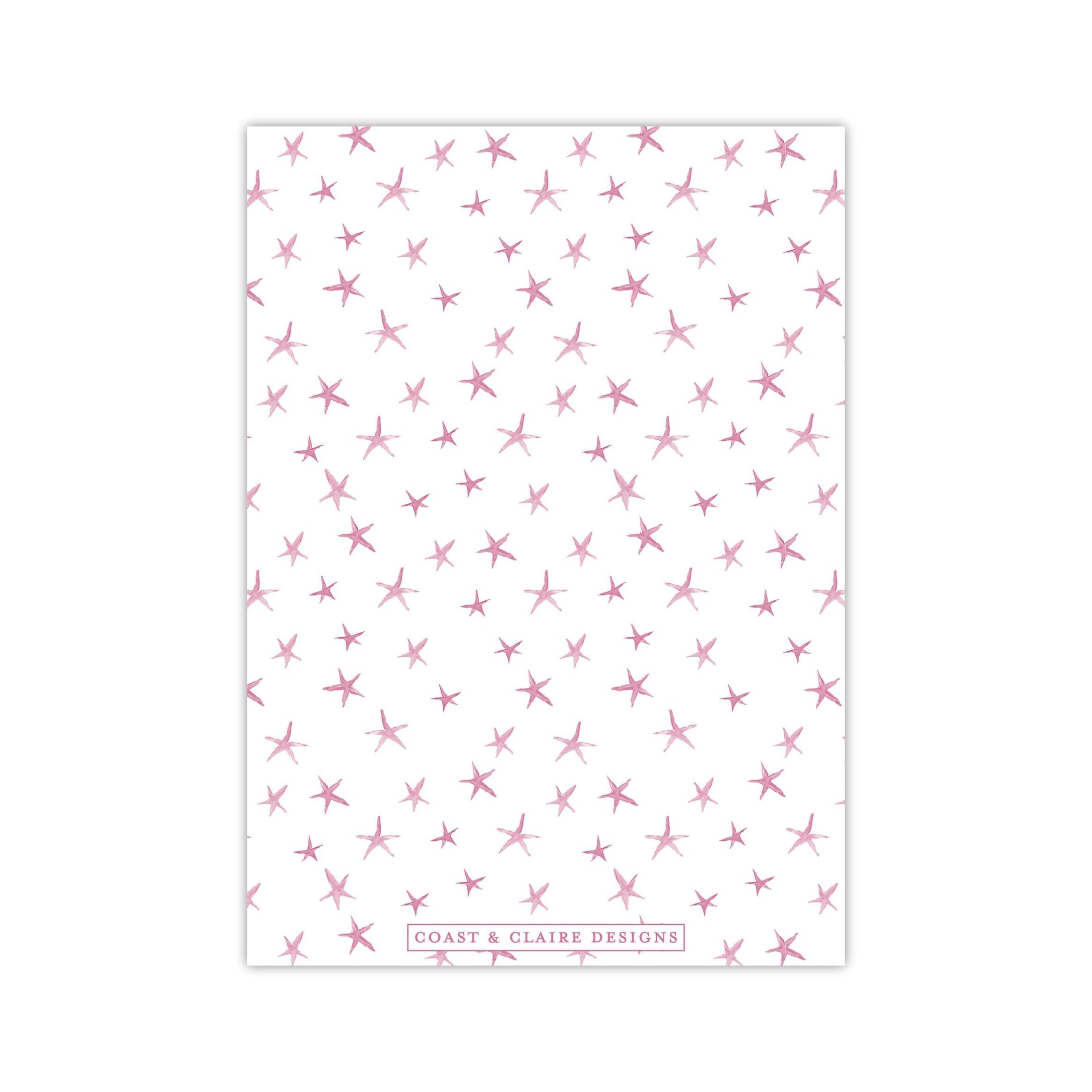 Star Pink Holiday Card