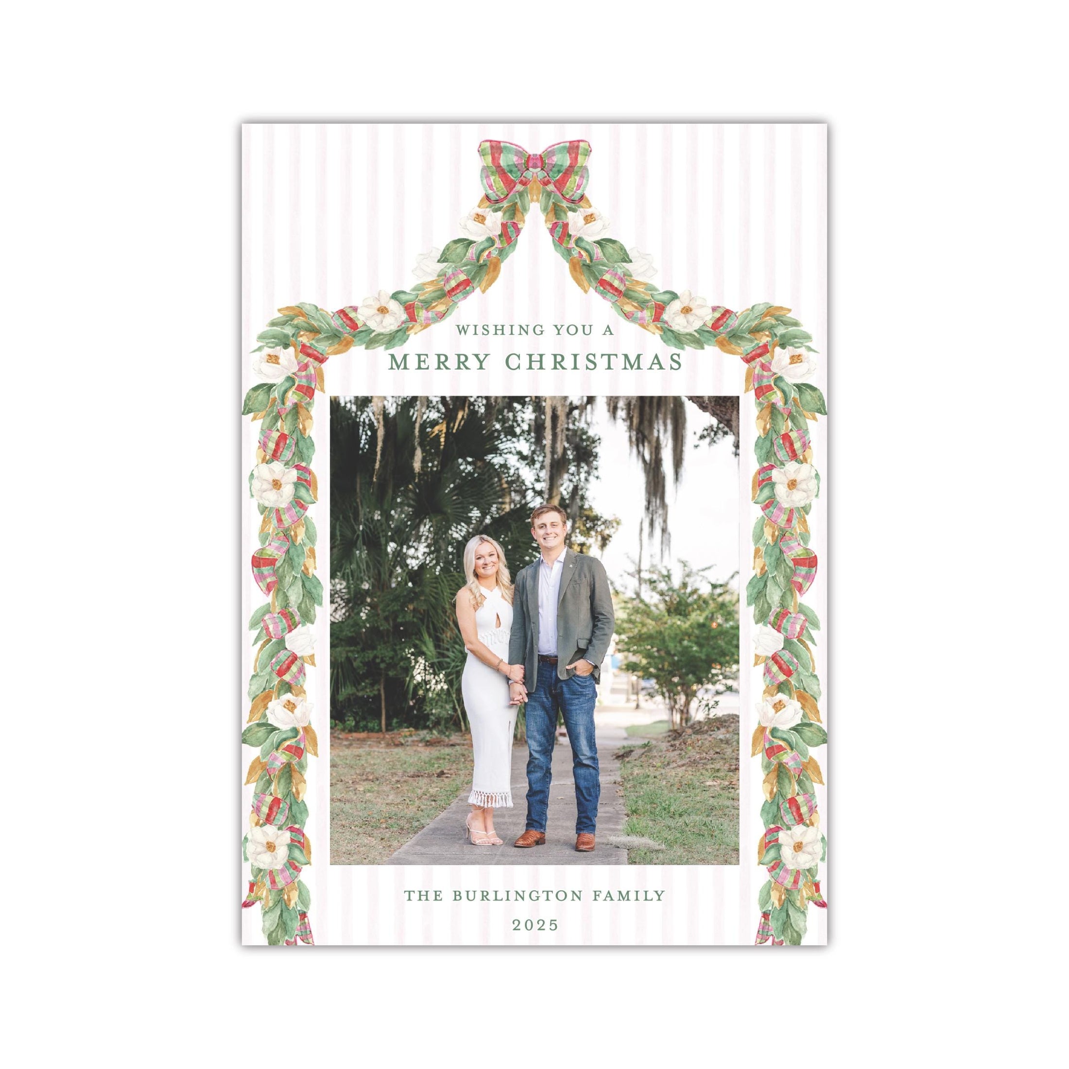 Magnolia Garland Holiday Card