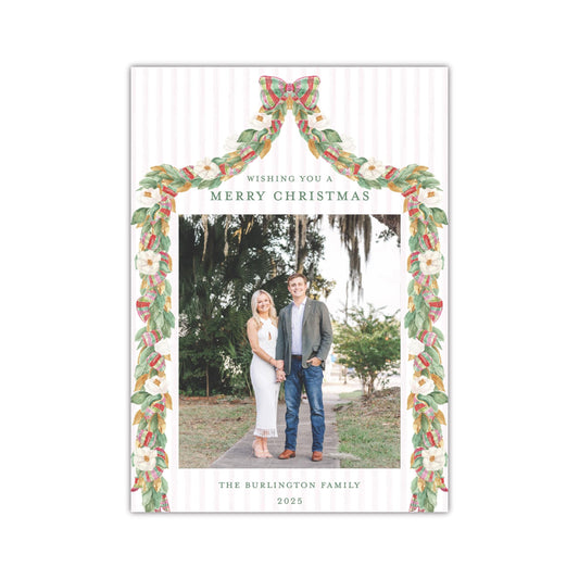 Magnolia Garland Holiday Card