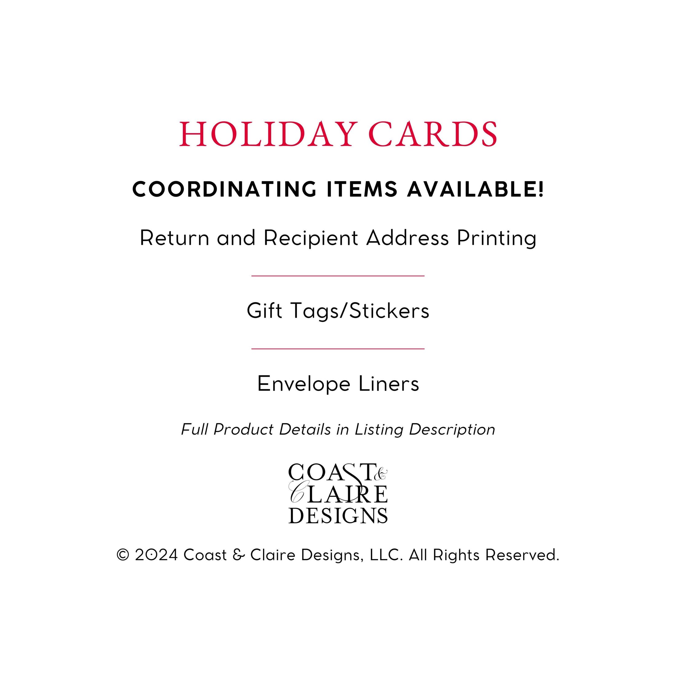 Pink Tree Presents Holiday Card - Horizontal