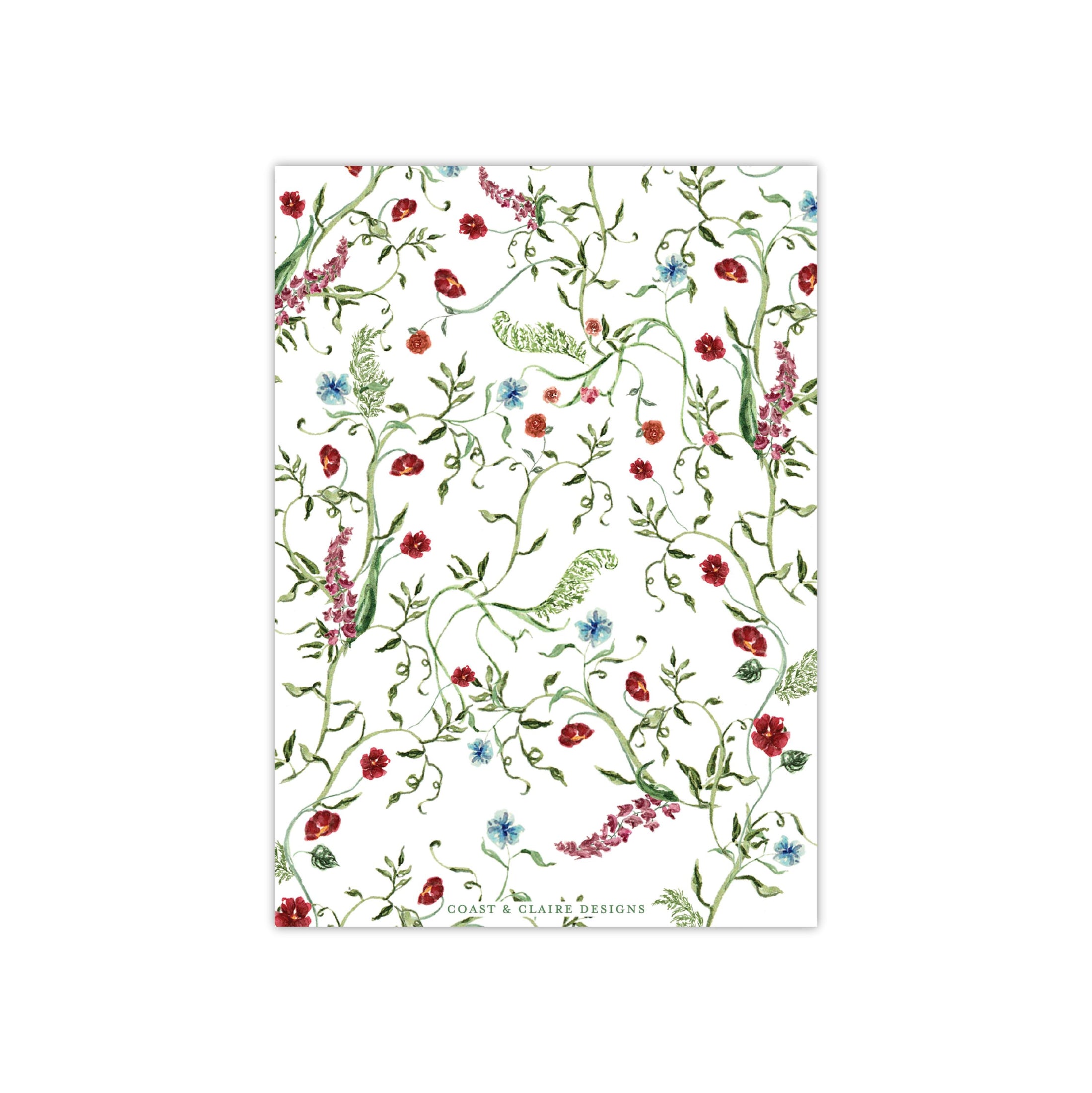 Moody Floral Holiday Card