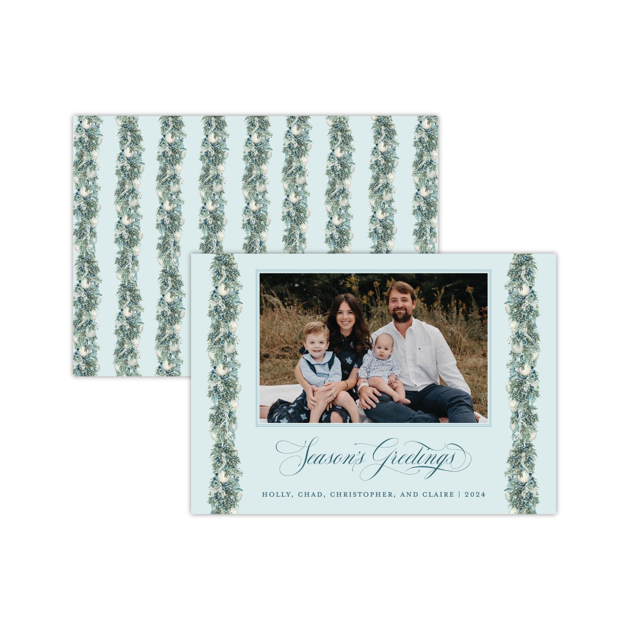 Juniper Column Holiday Card - Horizontal