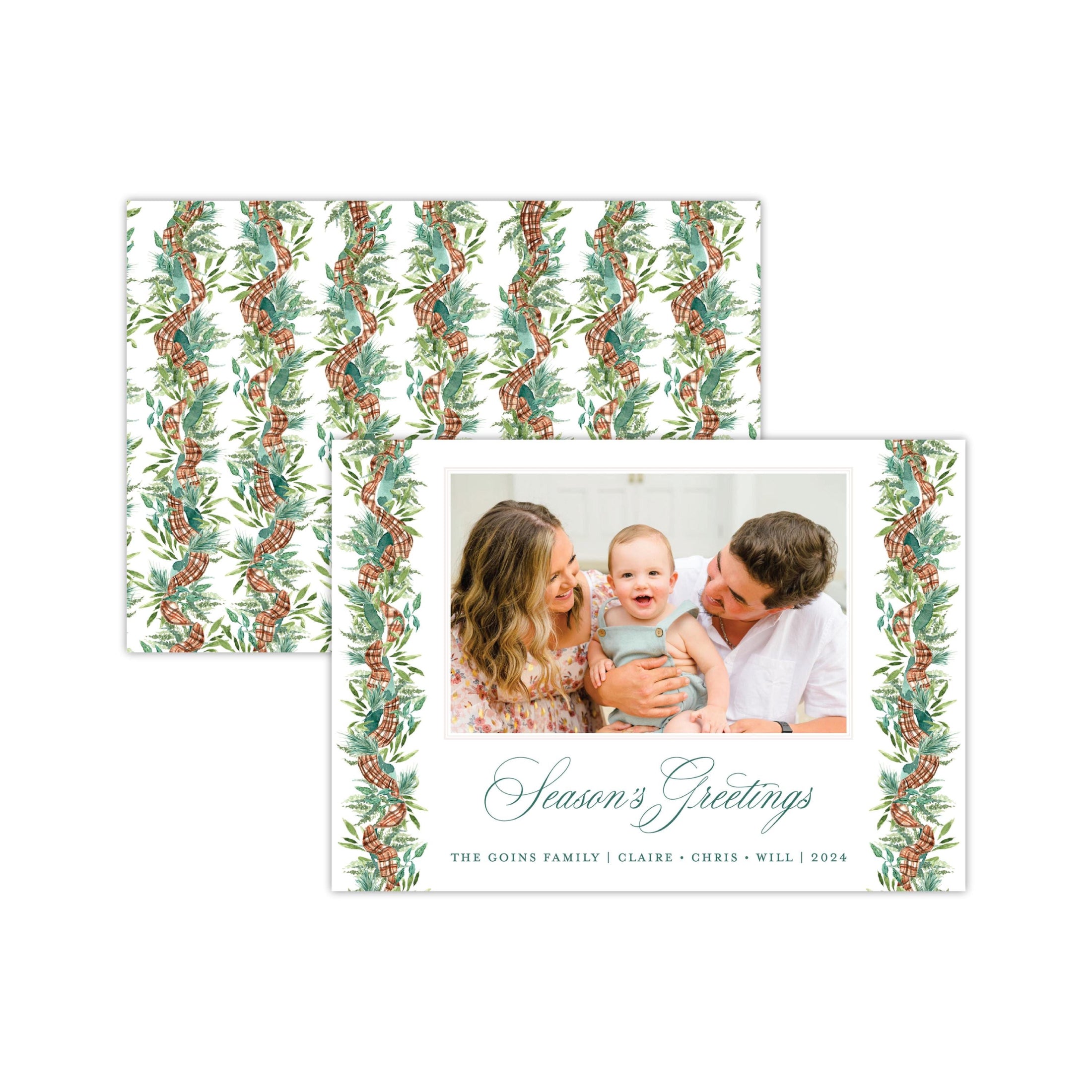 Woodland Column Holiday Card - Horizontal