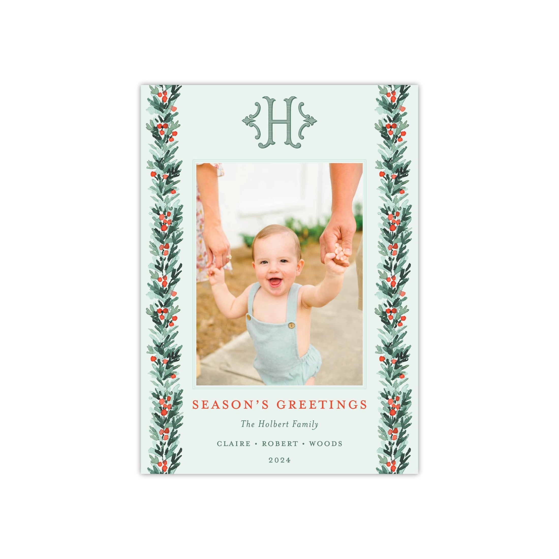 Jolly Monogram Holiday Card