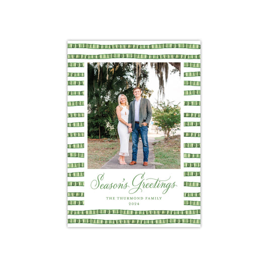 Jeweled Stripes Holiday Card