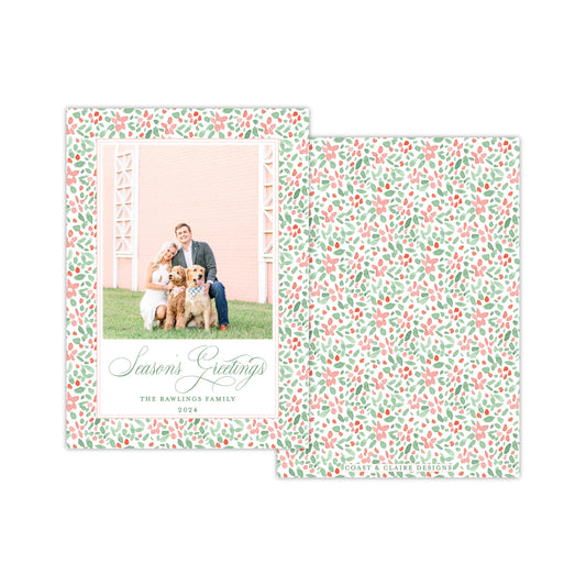 Pastel Floral Holiday Card