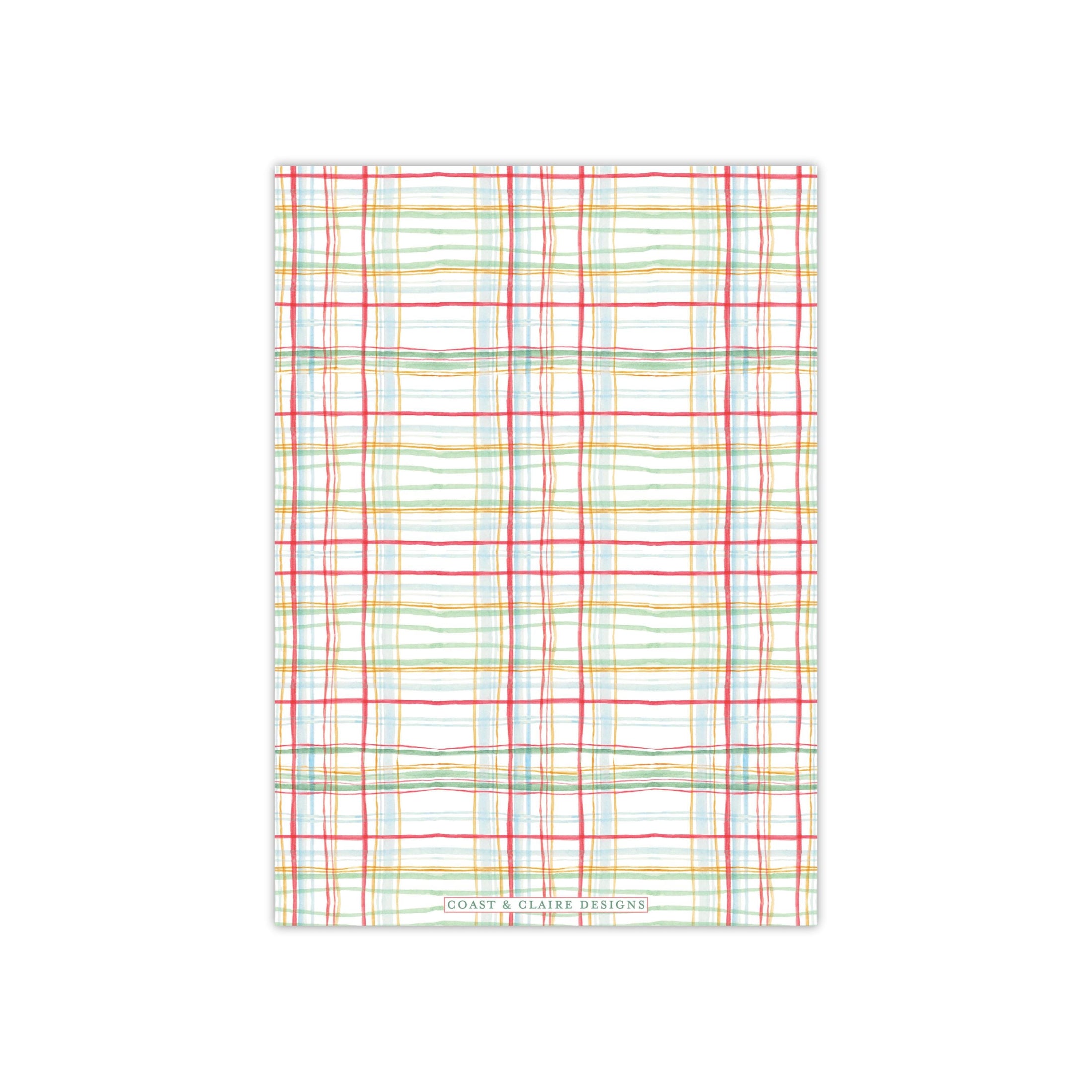 March Plaid Greenery Holiday Card