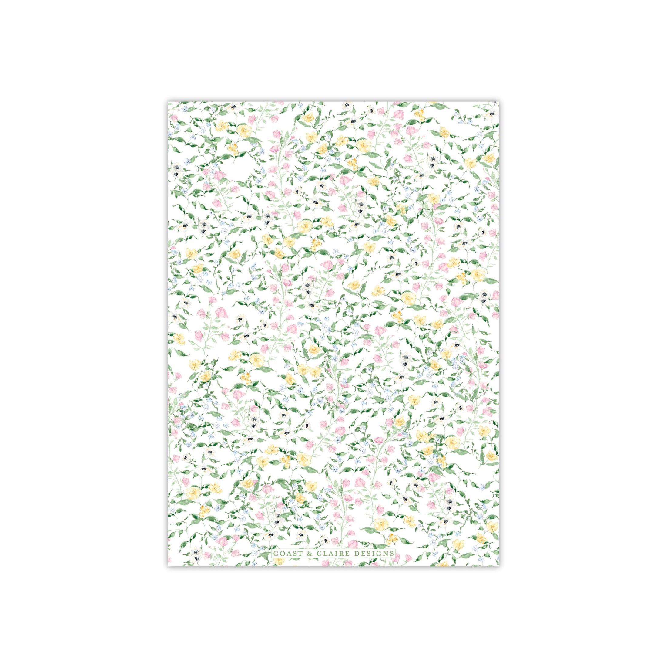 Preppy Floral Holiday Card