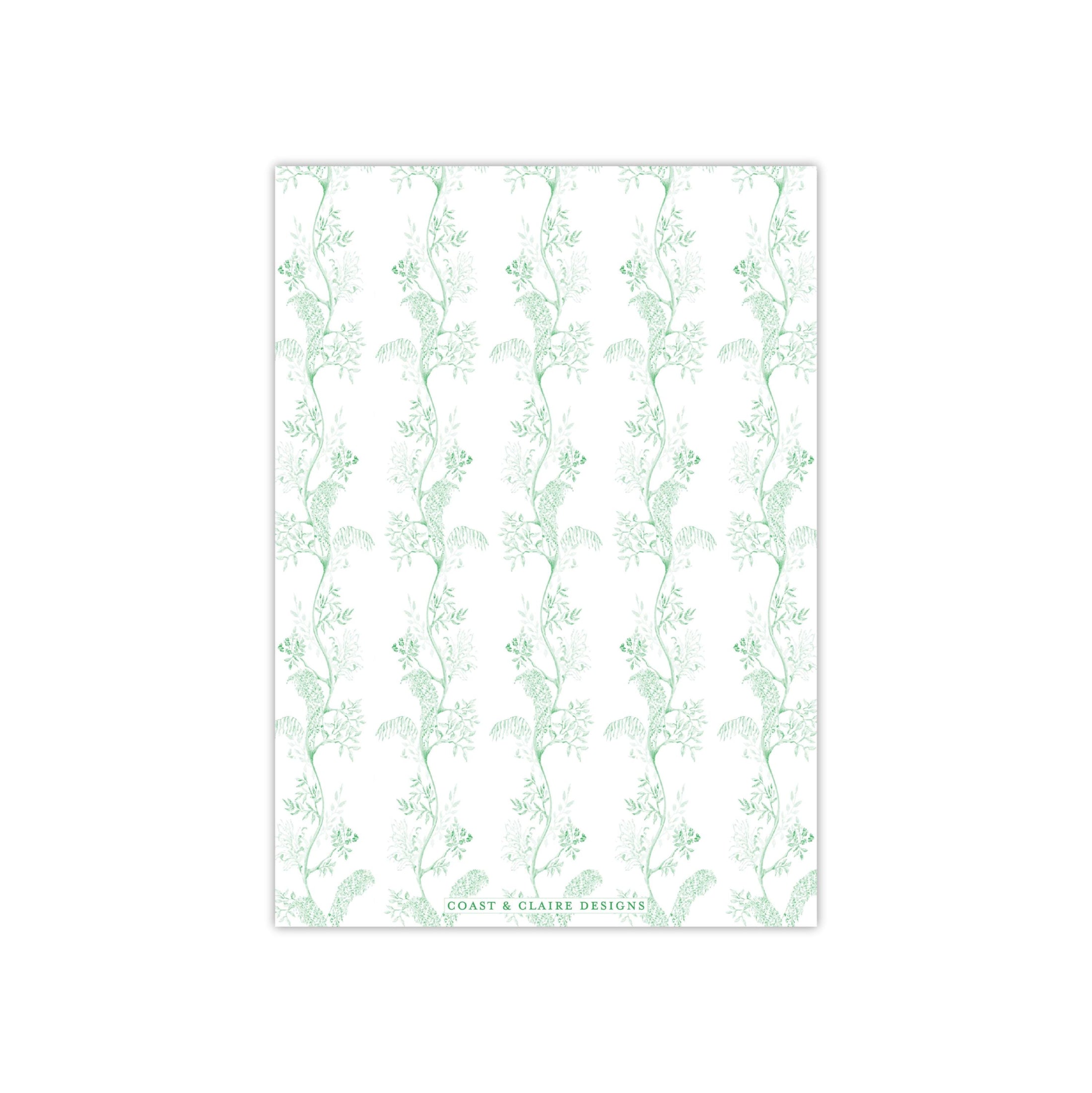 Chinoiserie Green Holiday Card