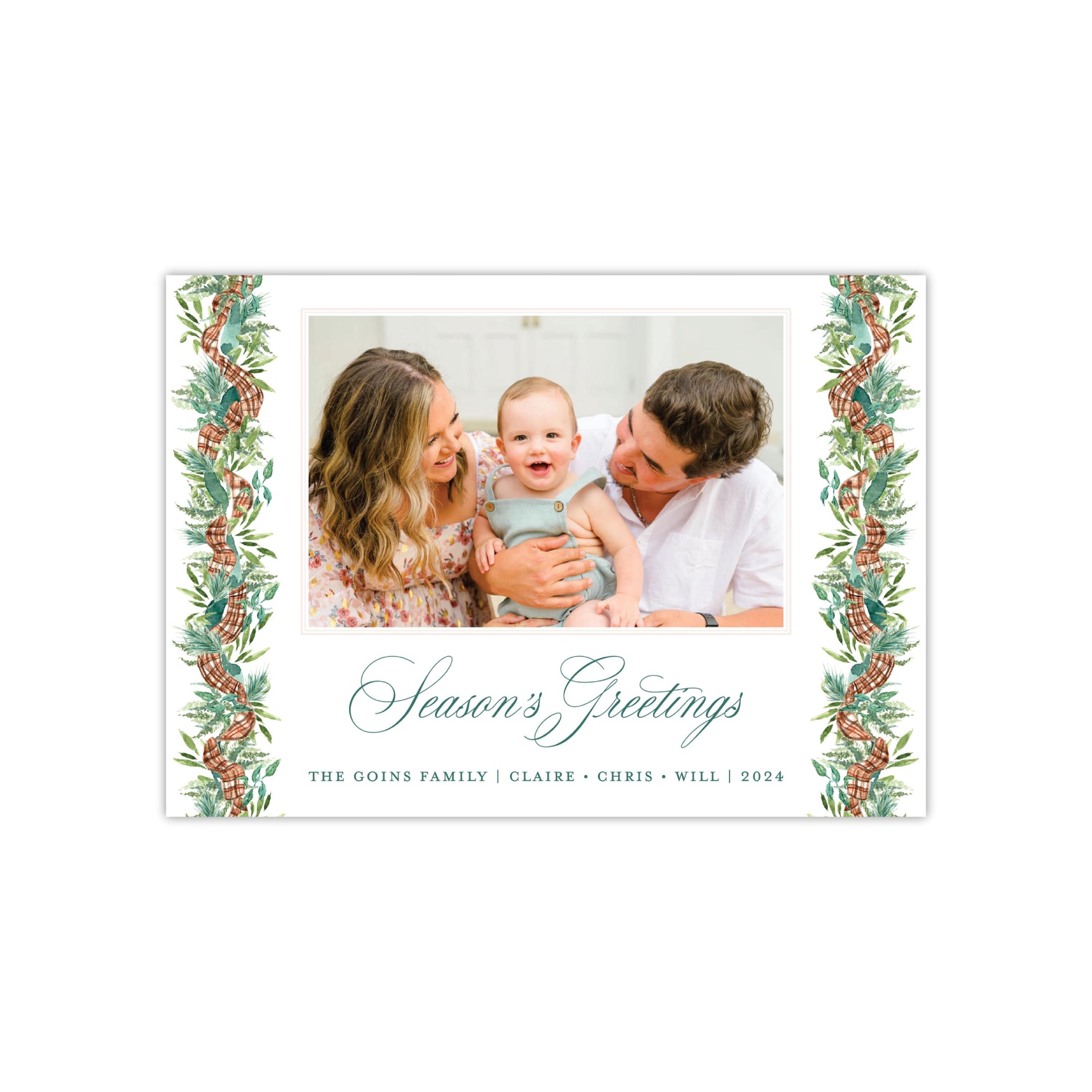 Woodland Column Holiday Card - Horizontal