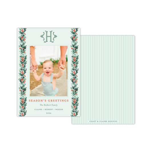 Jolly Monogram Holiday Card