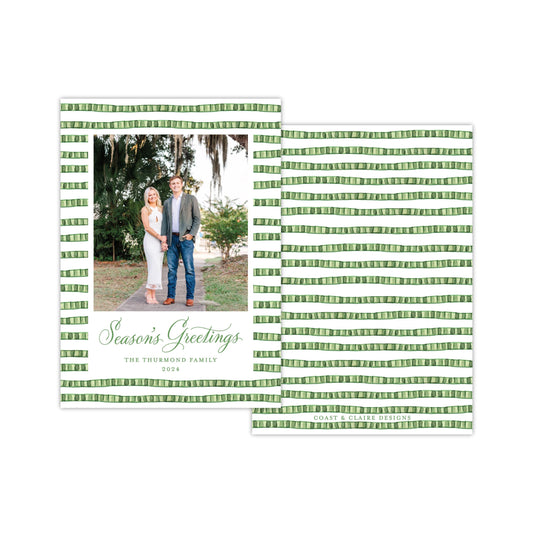 Jeweled Stripes Holiday Card