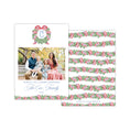 Load image into Gallery viewer, Red Blue Wreath Holiday Card - Horizontal
