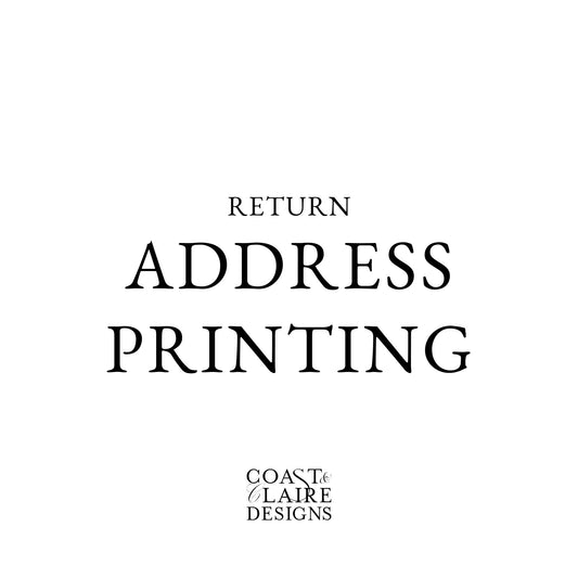 Return Address Printing Service